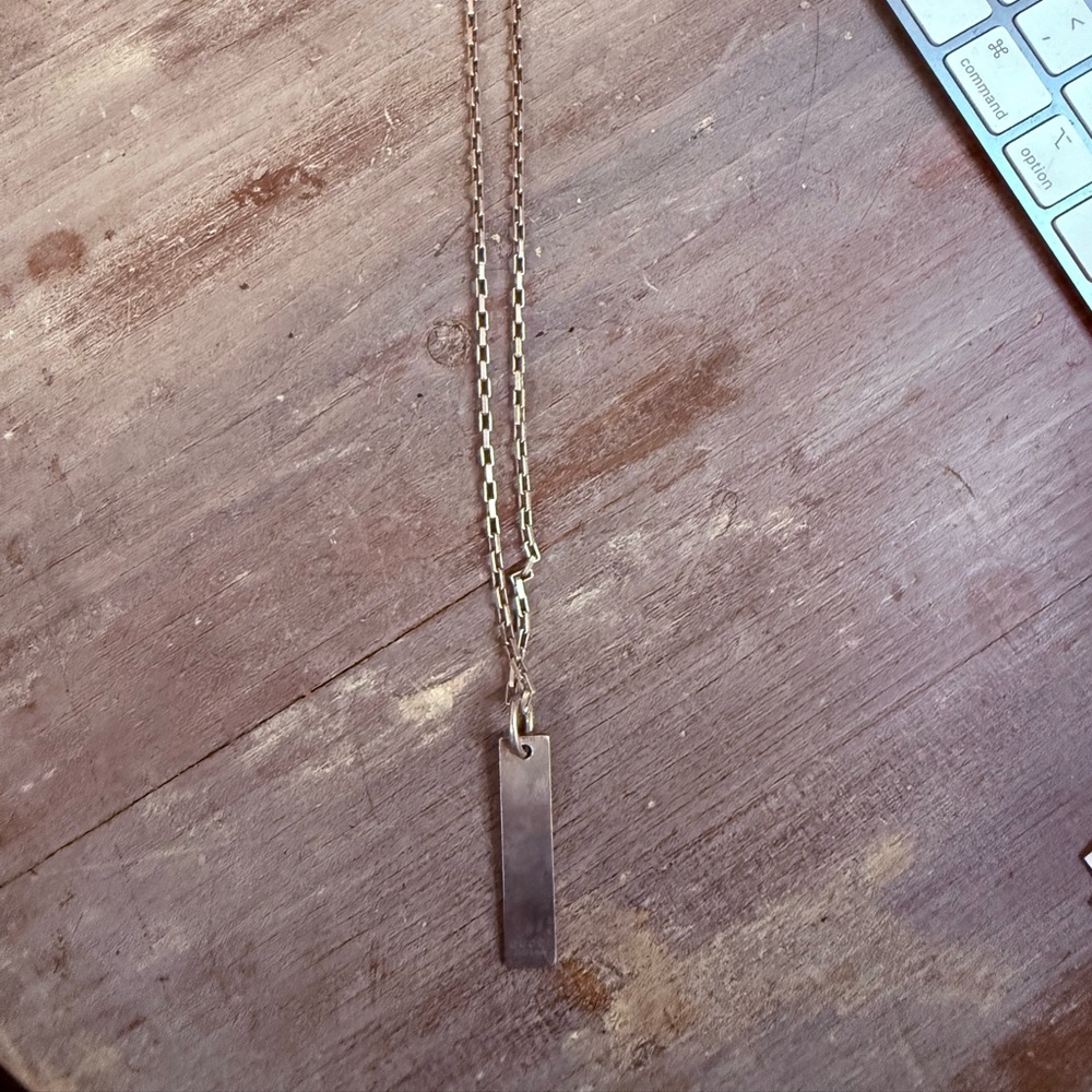 Gucci Silver Rectangular Pendant - image 1